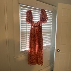 Perfect condition - Lovers and Friends floral midi dress open back